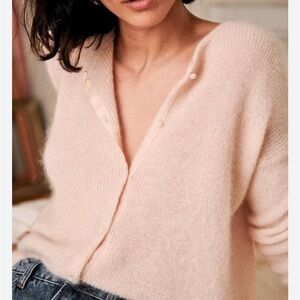 Sézane Gaspard cardigan in nude, size small.  Barely worn.